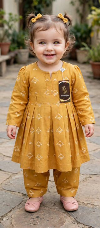 chunri print lawn frock