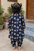 blue floral dress